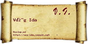 Vég Ida névjegykártya