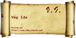 Vég Ida névjegykártya