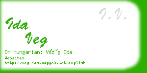 ida veg business card